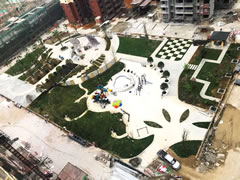 工程進度播報 | 中庭園林實景呈現(xiàn)，地下車位初見雛形！
